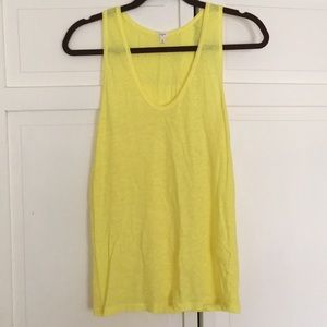 NWOT yellow J Crew tank top